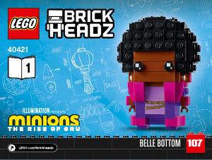 Manual de uso Lego set 40421 Brickheadz Belle Bottom, Kevin y Bob