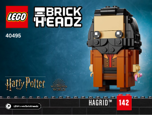 Manual Lego set 40495 Brickheadz Harry Hermione Ron & Hagrid