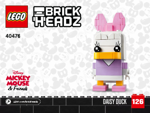 Használati útmutató Lego set 40476 Brickheadz Daisy kacsa