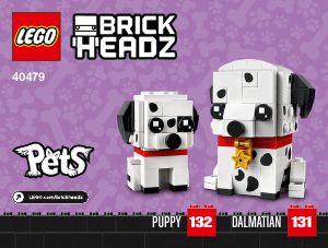 Brugsanvisning Lego set 40479 Brickheadz Dalmatiner