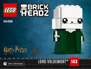 Használati útmutató Lego set 40496 Brickheadz Voldemort, Nagini és Bellatrix