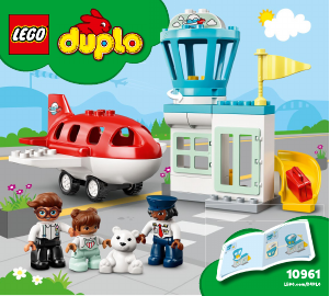 Handleiding Lego set 10961 Duplo Vliegtuig & vliegveld