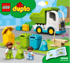 Brugsanvisning Lego set 10945 Duplo Skraldebil og genbrug