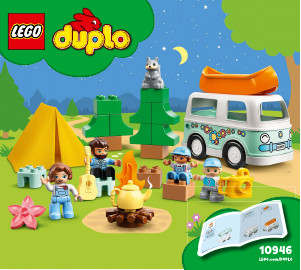 Bruksanvisning Lego set 10946 Duplo Familjeäventyr med husbil