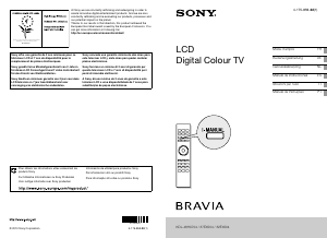 Mode d’emploi Sony Bravia KDL-32EX504 Téléviseur LCD