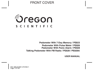Manual de uso Oregon PE829A Podómetro