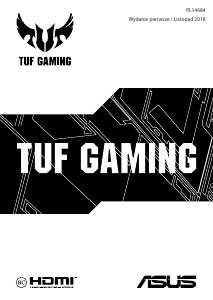 Instrukcja Asus FX505DY TUF Gaming Komputer przenośny