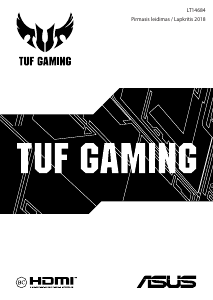 Vadovas Asus FX505DY TUF Gaming Nešiojamasis kompiuteris
