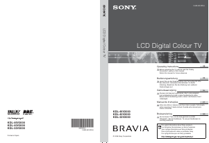 Manual Sony Bravia KDL-32V2000 LCD Television