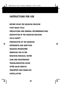 Manual Whirlpool Imola 1200 Washing Machine