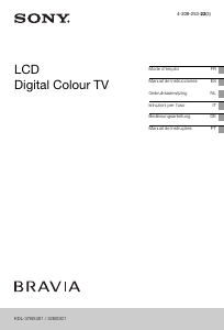 Manual de uso Sony Bravia KDL-37BX401 Televisor de LCD
