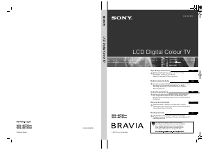 Manual Sony Bravia KDL-40T3500 LCD Television