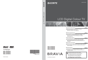 Bedienungsanleitung Sony Bravia KDL-40V2000 LCD fernseher