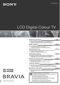 Manual de uso Sony Bravia KDL-40V3000 Televisor de LCD