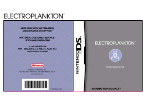 Manual Nintendo DS Electroplankton