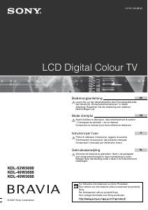 Manuale Sony Bravia KDL-40W3000 LCD televisore