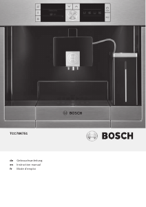 Mode d’emploi Bosch TCC78K751 Cafetière