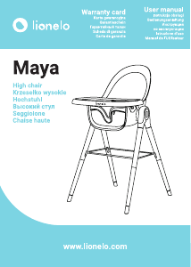 Instrukcja Lionelo Maya Krzesełko do karmienia