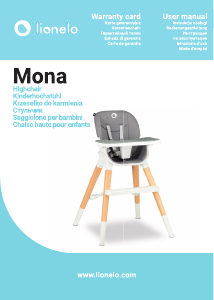 Manual Lionelo Mona Baby High Chair