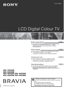 Manuale Sony Bravia KDL-40X3000 LCD televisore