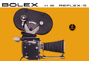 Manual Bolex H16 Reflex-5 Camcorder