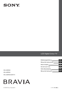 Mode d’emploi Sony Bravia KDL-40Z5500 Téléviseur LCD