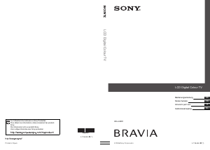 Bedienungsanleitung Sony Bravia KDL-40ZX1 LCD fernseher