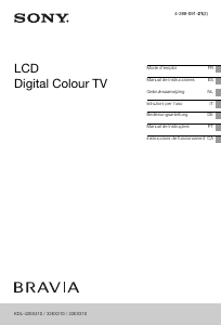 Mode d’emploi Sony Bravia KDL-42EX410 Téléviseur LCD