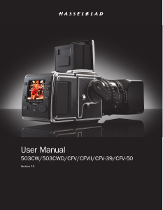 Handleiding Hasselblad 503CW Camera