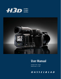 Manual Hasselblad H3D Digital Camera