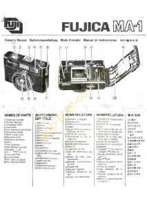 Manual de uso Fujica MA-1 Cámara