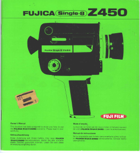 Mode d’emploi Fujica Z450 Caméscope