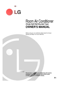 Manual LG LS-E0960CL Air Conditioner