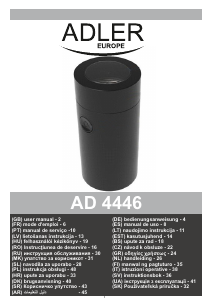 Manual Adler AD 4446 Coffee Grinder