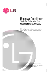 Manual LG LS-F1260CL Air Conditioner