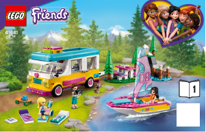 Manuale Lego set 41681 Friends Camper Van nel bosco con barca a vela