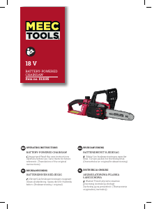 Instrukcja Meec Tools 013-185 Piła łańcuchowa