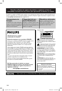 Manual de uso Philips DVP3962 Reproductor DVD