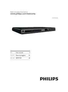 Manual Philips DVP3552K DVD Player