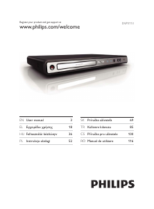Manual Philips DVP3113 DVD player