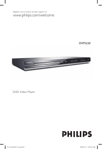 Manual Philips DVP5220X DVD Player