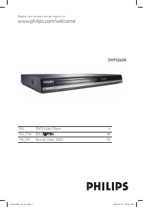 Manual Philips DVP3260K DVD Player