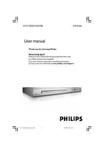 Manual Philips DVP3026K DVD Player