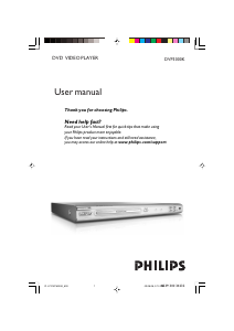 Handleiding Philips DVP3000K DVD speler