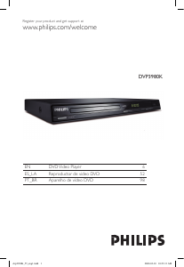 Manual Philips DVP3980KX DVD Player