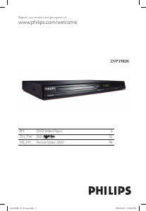 Manual Philips DVP3980K DVD Player