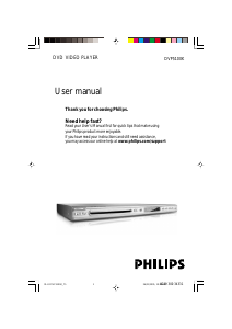 Manual Philips DVP5100K DVD Player