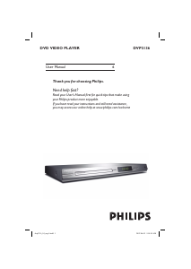 Manual Philips DVP3136 DVD Player