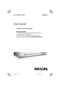 Manual Philips DVP3046 DVD Player