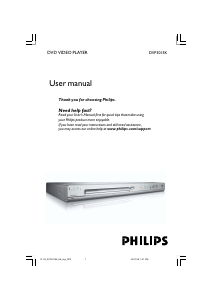 Manual Philips DVP3015K DVD Player